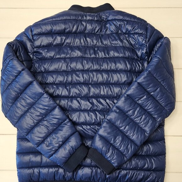 Guess Lightweight Navy Nylon Puffer Jacket -- Large - Picture 2 of 7